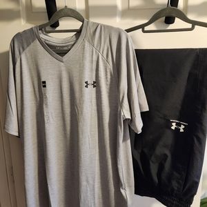 Mens NWT Under Armour Workout pants & T-Shirt
